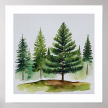 Pine Trees Wall Art