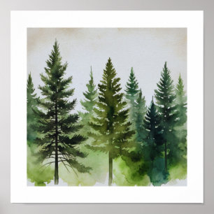 Pine Trees Wall Art Poster