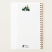 Pine Trees Watercolor Annual Planner  (Achterkant)