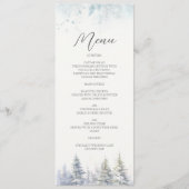 Pine Trees Winter Wedding Menu (Voorkant)