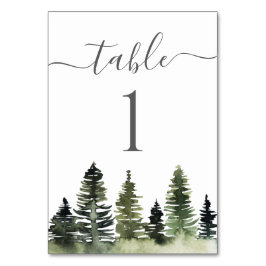 Pine Trees Woodland Baby shower Kaart