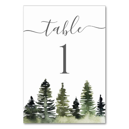 Pine Trees Woodland Baby shower Kaart (Voorkant)