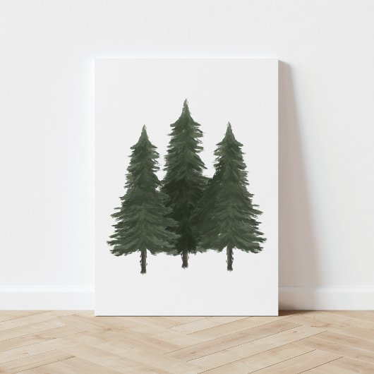 Pine Trees Woodland Canvas Afdruk