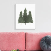 Pine Trees Woodland Canvas Afdruk (Insitu (Woonkamer))