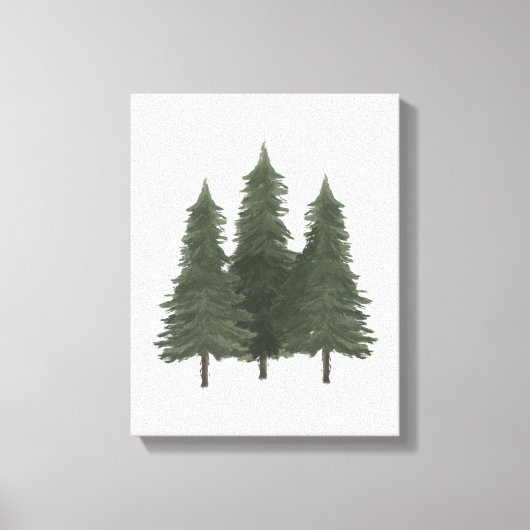 Pine Trees Woodland Canvas Afdruk (Voorkant)