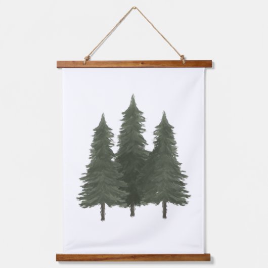 Pine Trees Woodland Nursery Decor Hangend Wandkleed (Voorkant)