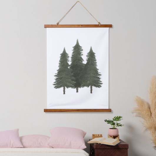Pine Trees Woodland Nursery Decor Hangend Wandkleed (Slaapkamer)