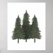 Pine Trees Woodland Nursery Decor Poster (Voorkant)