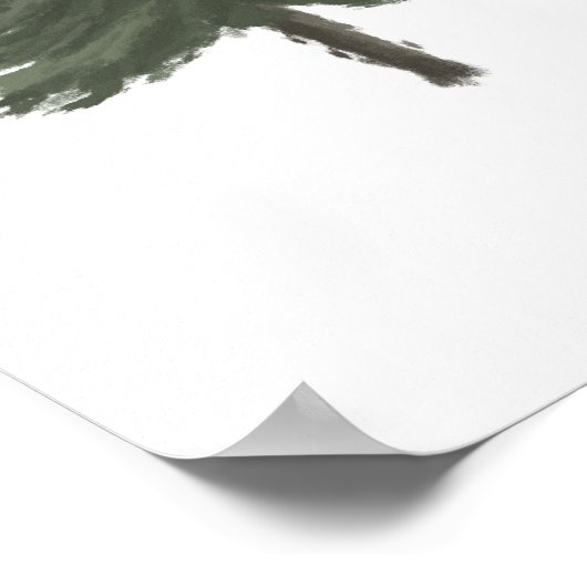 Pine Trees Woodland Nursery Decor Poster (Hoek)