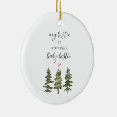 Pine Trees zwangerschapscadeau voor Bestie New Bab Keramisch Ornament (Rechts)