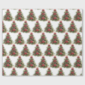 Pine Vintage Kerstboom Cadeau Cadeaupapier (Vlak)