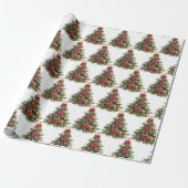 Pine Vintage Kerstboom Cadeau Cadeaupapier (Uitgerold)