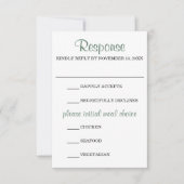 Pine Wedding RSVP-Kaart RSVP Kaartje (Voorkant)