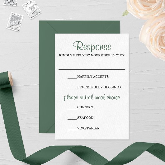 Pine Wedding RSVP-Kaart RSVP Kaartje