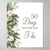 Pine Winter 50 dagen tot ik bruiloft bridal shower Poster (Voorkant)
