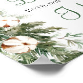 Pine Winter 50 dagen tot ik bruiloftsshower bord Poster (Hoek)