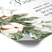 Pine Winter Boodschap In Een Fles Bruidsfeest Bord Poster (Hoek)