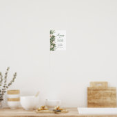 Pine Winter Boodschap In Een Fles Bruidsfeest Bord Poster (Keuken)