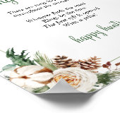Pine Winter Bruiloft Feestspel Ringjacht Bord Poster (Hoek)
