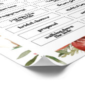 Pine Winter Charades Vrijgezellenfeest Sign. Poster (Hoek)