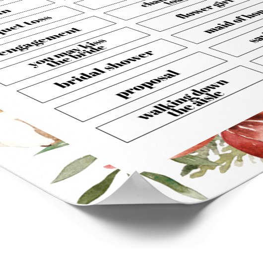 Pine Winter Charades Vrijgezellenfeest Sign. Poster (Hoek)