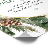 Pine Winter Datum Jar Bruiloftssalon Bord Poster (Hoek)