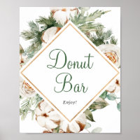 Pine Winter Donut Bar Bruiloftsborrel Bord
