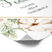 Pine Winter Food Vrijgezellenfeest Sign. Poster (Hoek)