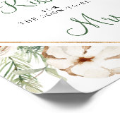 Pine Winter  Hoeveel Kussen Bruidsfeest Sign Poster (Hoek)