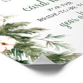 Pine Winter Laat Je Recept Bruidsfeest Bord Poster (Hoek)