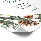 Pine Winter Mimosa Bar Bruiloft Borrel Bord Poster (Hoek)