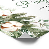 Pine Winter Raad Hoeveel Ringen Bruidsfeest Bord Poster (Hoek)