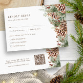 Pine Winter RSVP-kaart RSVP Kaartje