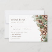 Pine Winter RSVP-kaart RSVP Kaartje (Voorkant)