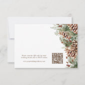 Pine Winter RSVP-kaart RSVP Kaartje (Achterkant)