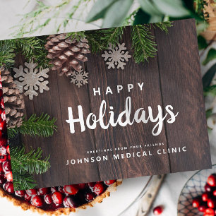 Pine & Wood Medical Clinic Holiday Greetings Briefkaart