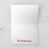 Pine Wood Merry Christmas Holiday Custom Kaart (Binnen)