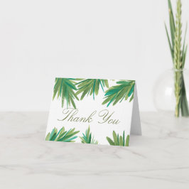 Pine Woods Watercolor | Huwelijks Dankjewelkaart Bedankkaart