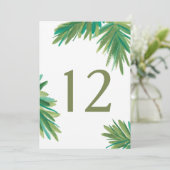 Pine Woods Watercolor | Tafelkaart Trouwfeest Kaart (Staand voorkant)