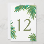 Pine Woods Watercolor | Tafelkaart Trouwfeest Kaart (Achterkant)