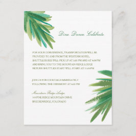 Pine Woods Watercolor | Trouwreceptie Informatiekaartje