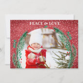 Pine Wreate kerstfotofeestdag Kaart (Voorkant)