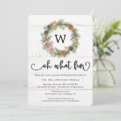 Pine Wreated White Distress Wood kerstparty (Staand voorkant)