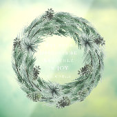 Pine Wreatgreen & Red Kerstmis | Vakantie Raamsticker (Vel 3)