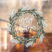 Pine Wreath Merry Kerstfeestdag Raamsticker (Vel 2)