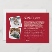 Pine Wreath Merry-kerstfoto Feestdagenkaart (Achterkant)