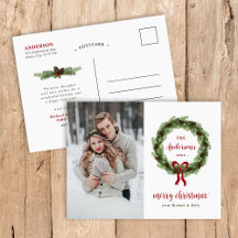 Pine Wreath Merry-kerstfoto