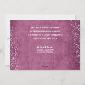 Pine Wreath op Plum Kerstfoto Feestdagenkaart (Achterkant)