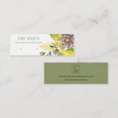 PINE ZONNEBLOEM EUCALYPTUS OORBEL DISPLAY LOGO MINI VISITEKAARTJE (Voorkant / Achterkant)