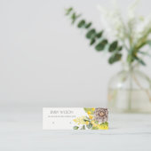 PINE ZONNEBLOEM EUCALYPTUS OORBEL DISPLAY LOGO MINI VISITEKAARTJE (Staand voorkant)